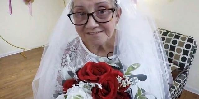77 year old bride in usa married herself