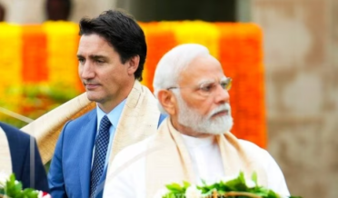 INDIAN PRIME MINISTER MODI AND CANADIAN PM JUSTIN TREAUDO AP