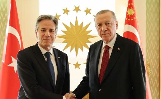 US FM ANTONY MET TURKISH PRESIDENT ERODGAN