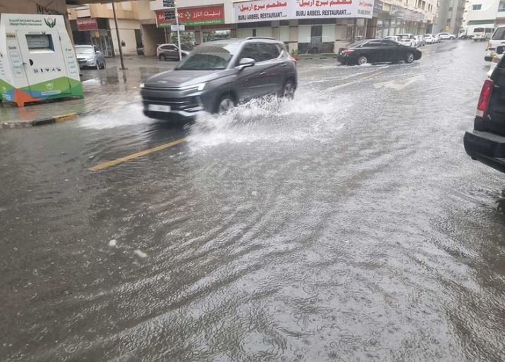 RAIN AND ROAD CONDITION IN SHARJAH